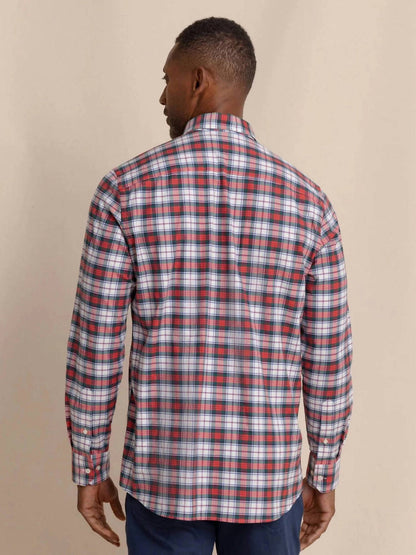 macduff tartan sport shirt in crab red