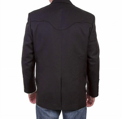 traditional western blazer in black
