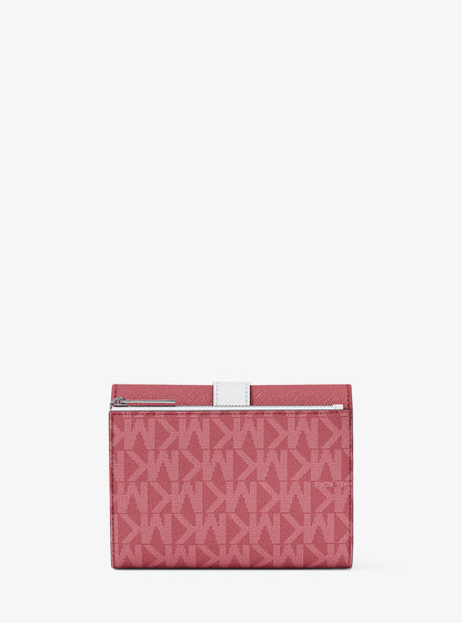 greenwich medium signature logo trifold wallet