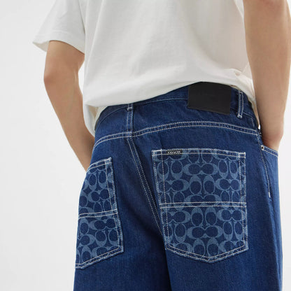 straight fit denim jeans