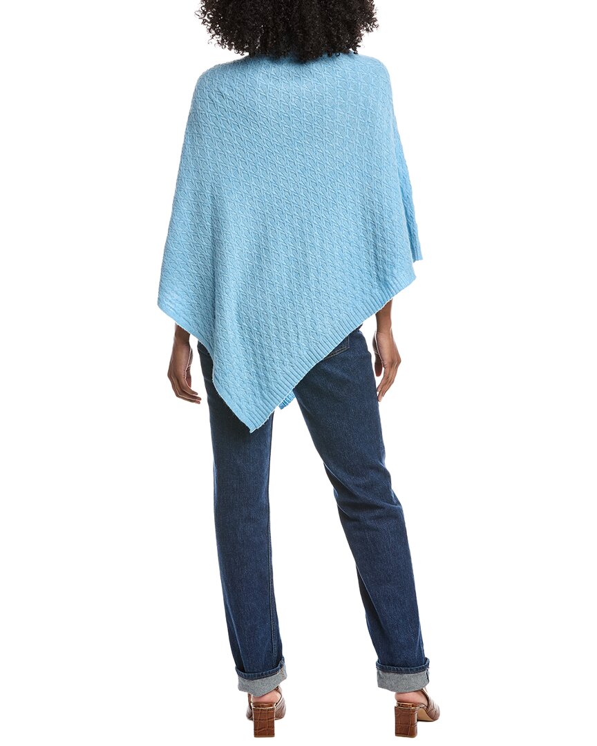 cashmere luxe cable t-neck cashmere poncho