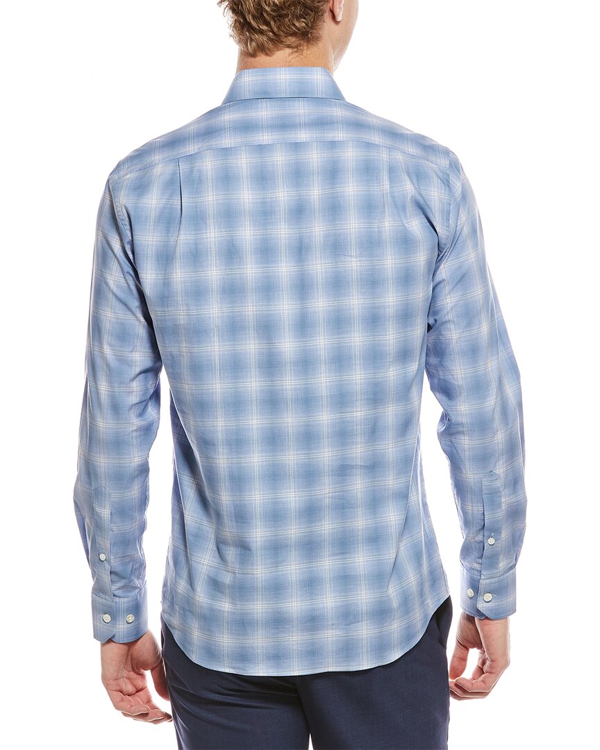 canclini fine poplin plaid shirt