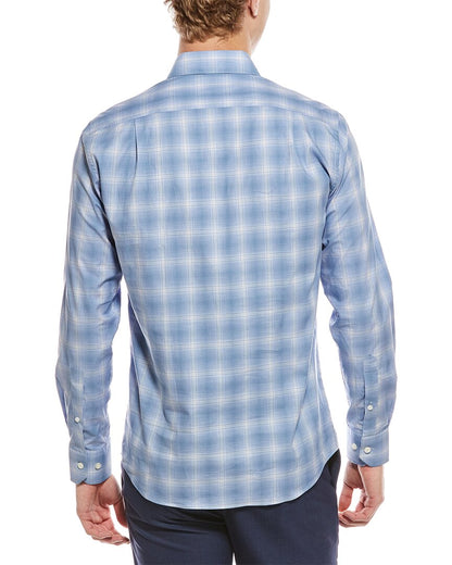 canclini fine poplin plaid shirt