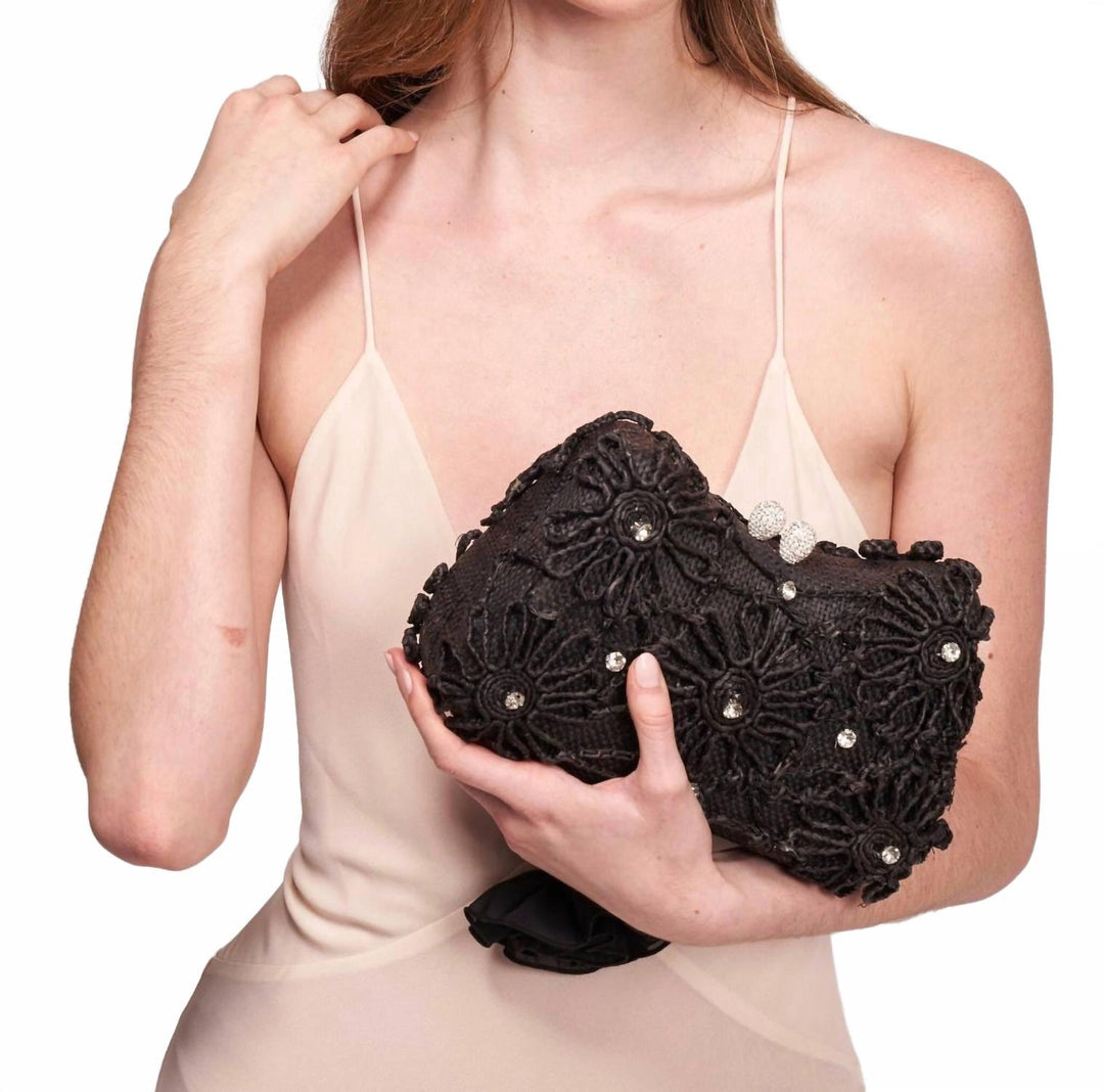 women's gustavia clutch in black