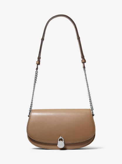 mila medium leather messenger bag
