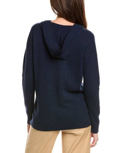 kier + j oversized wool & cashmere-blend hoodie