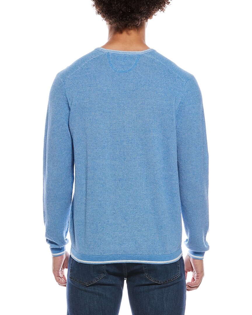 vanise waffle knit crewneck sweatshirt