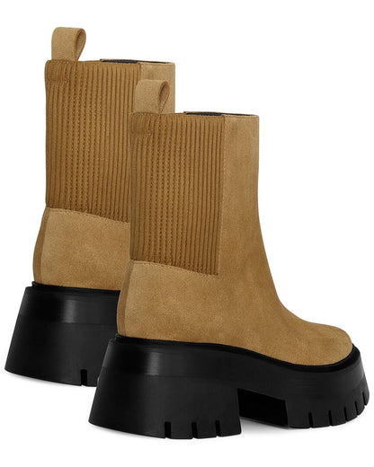 lugbty suede bootie