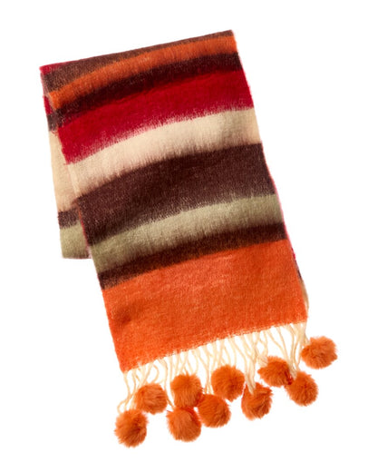 stripe scarf, orange