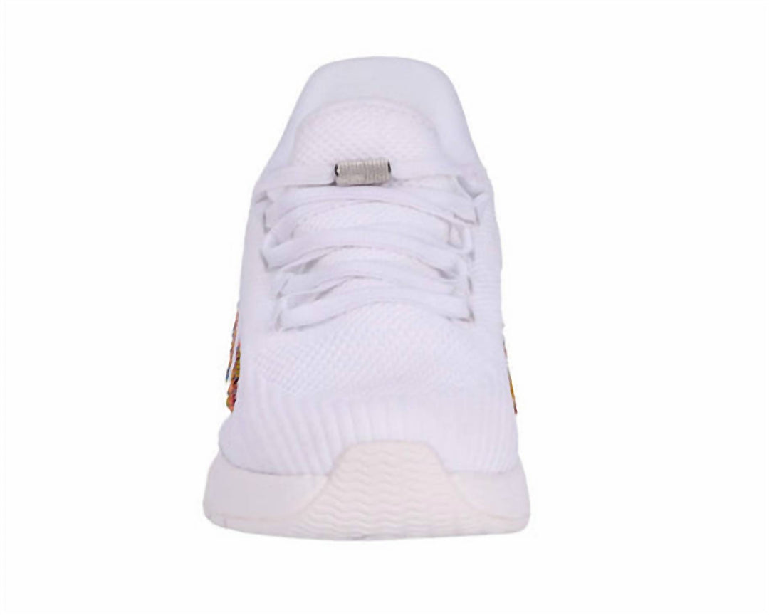 women's halo walking shoes in white mesh combo