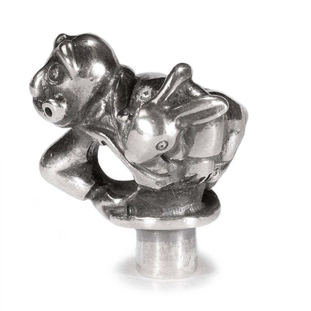 women's magician bead charm in silver