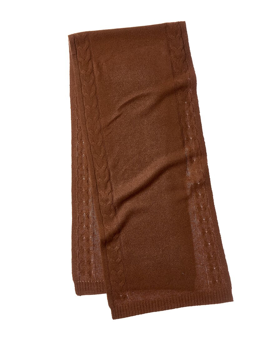 cable border cashmere scarf