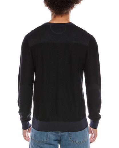links stitch v-neck sweater