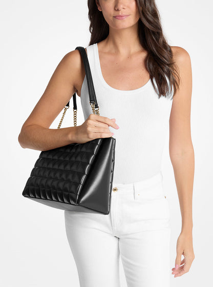 soho medium quilted tote bag