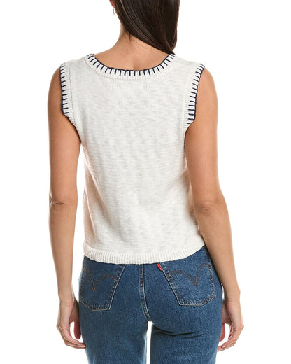 whipstitch knit vest