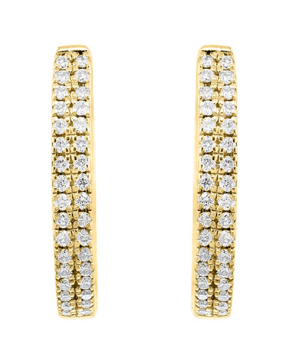 14k over silver 0.19 ct. tw. diamond earrings