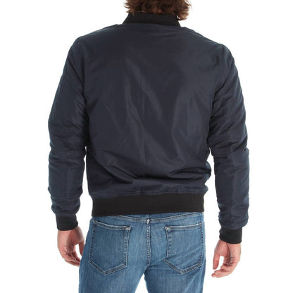 lewis sherpa lined bomber jacket in navy