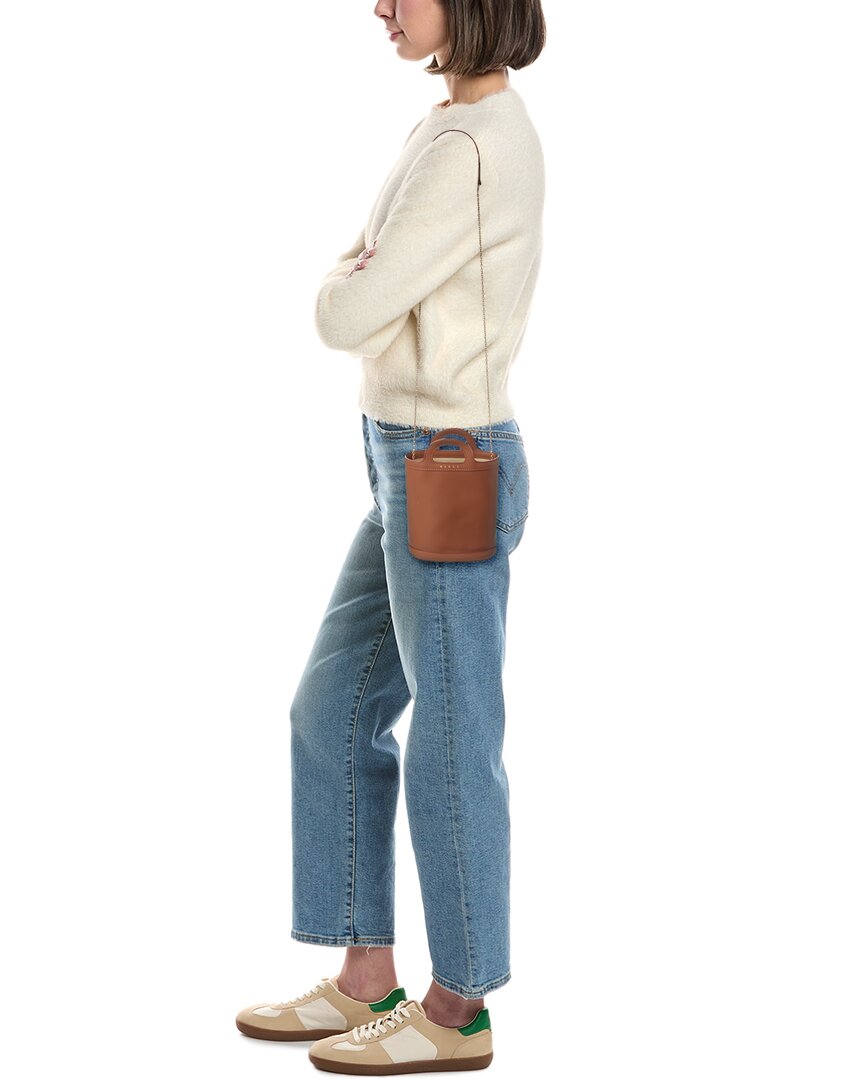 tropicalia leather bucket bag
