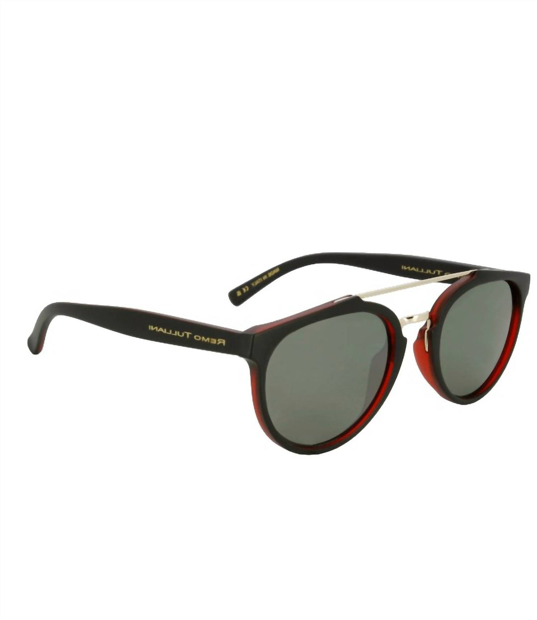 passion sunglasses in matte black cherry/black mirror lens