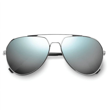men's blake aviator sunglasses in chrome / blue chrome flash