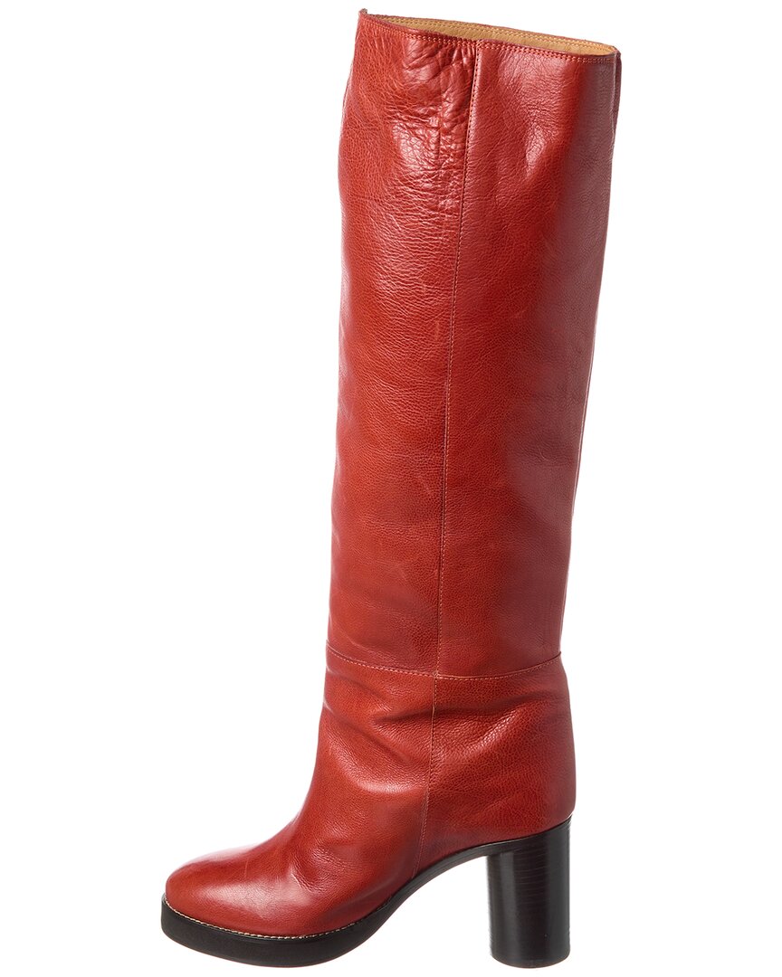 leather over-the-knee boot