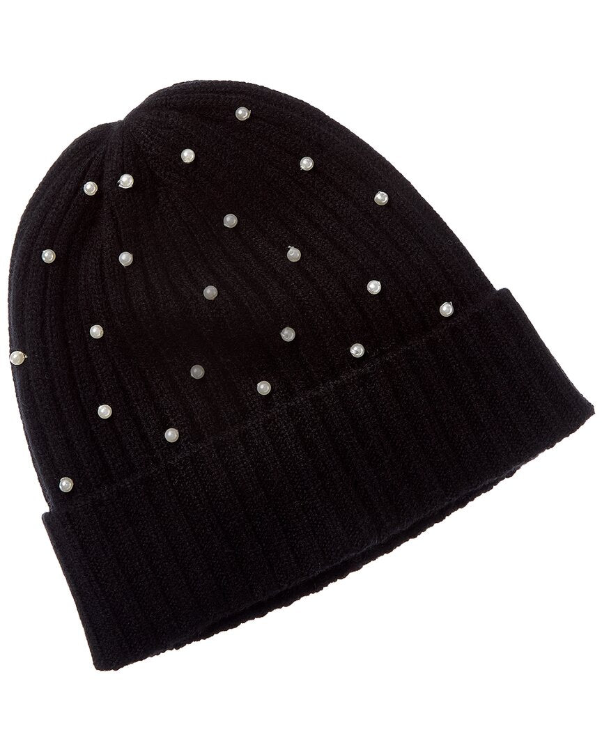 sofiacashmere 2x2 rib pearl cashmere hat