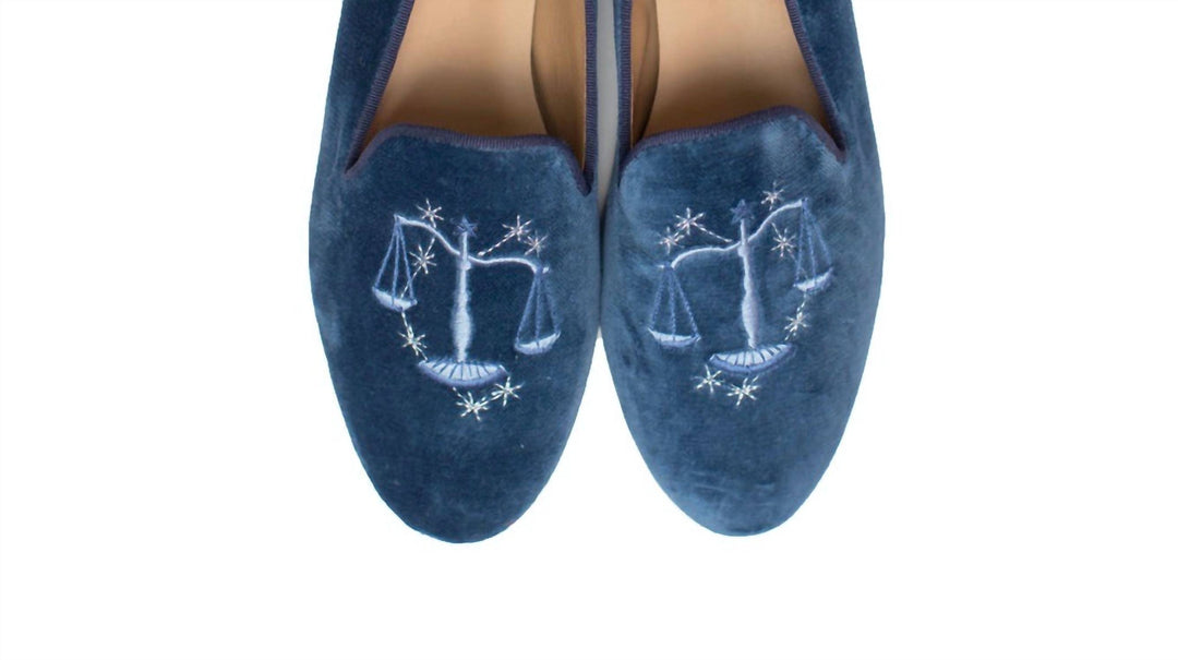 libra slipper in blue smoke