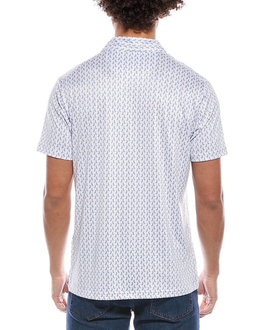 flamingos printed performance polo shirt