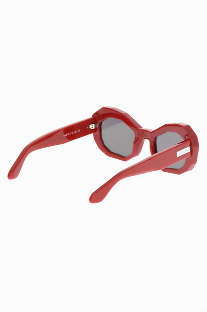 men's honeycomb sunglasses in red