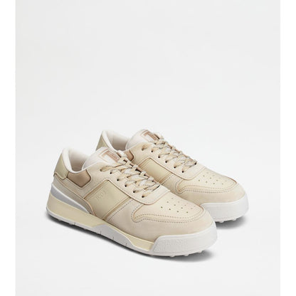 sneakers in suede and smooth leather