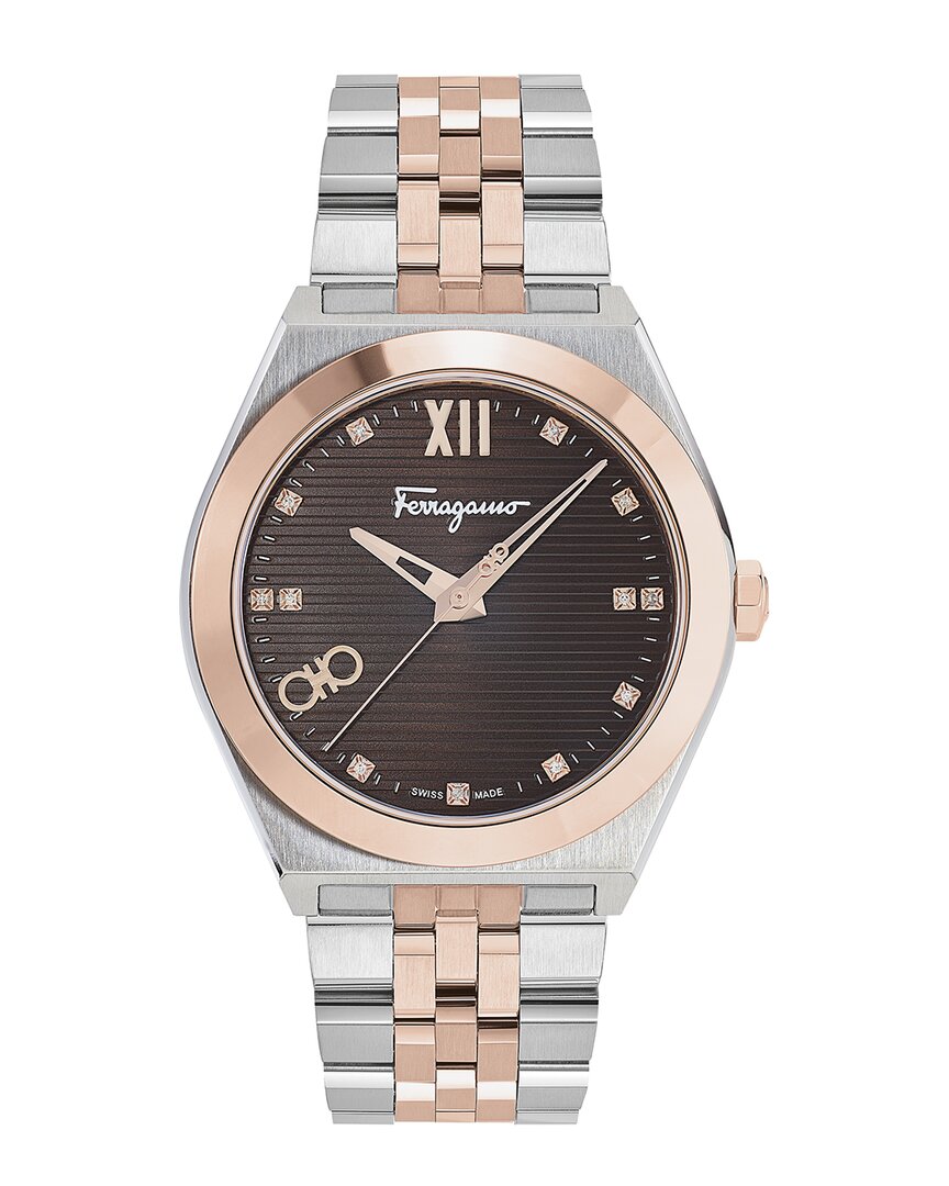 ferragamo men's vega new diamond watch