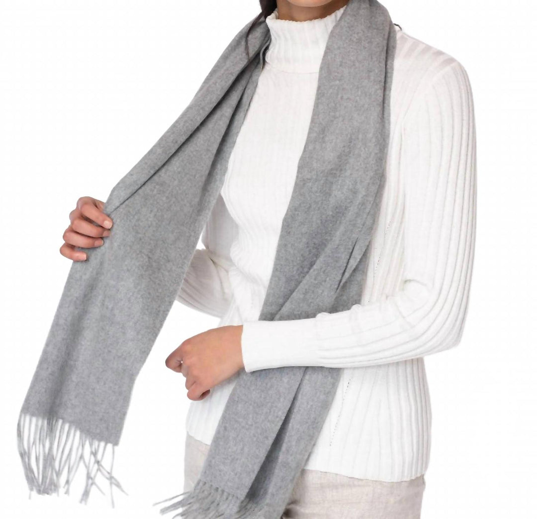 unisex douglas anthony cashmere blend scarf in gray