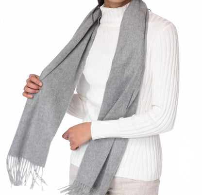 unisex douglas anthony cashmere blend scarf in gray
