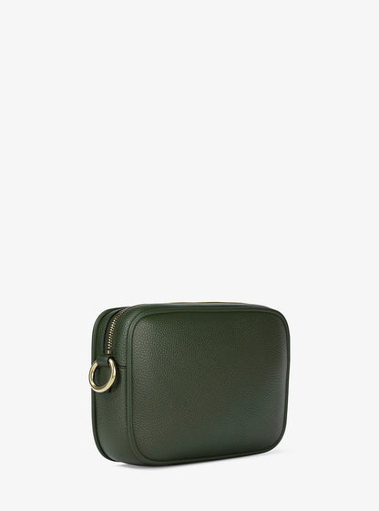 jet set pebbled leather camera crossbody bag