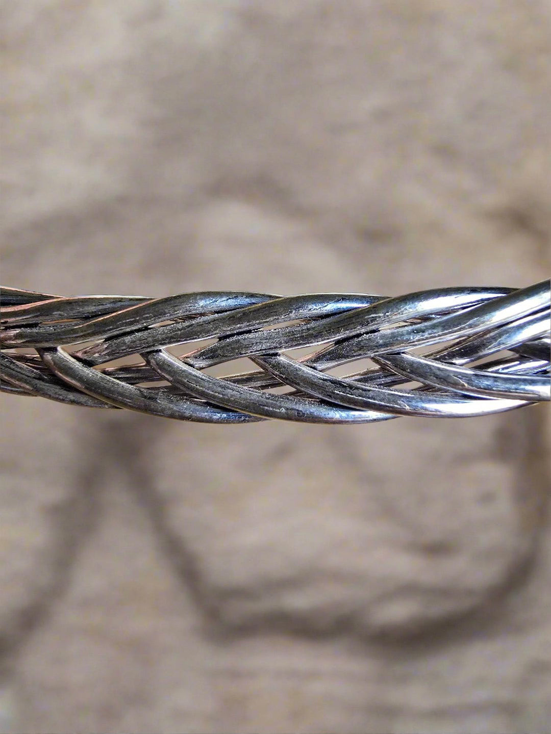 women's mesa braided choker in silver