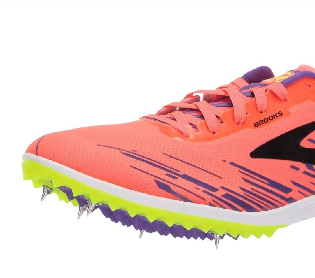 women's mach 18 shoes in coral/purple/black