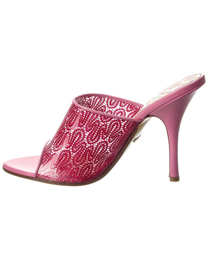 vinyl & leather sandal