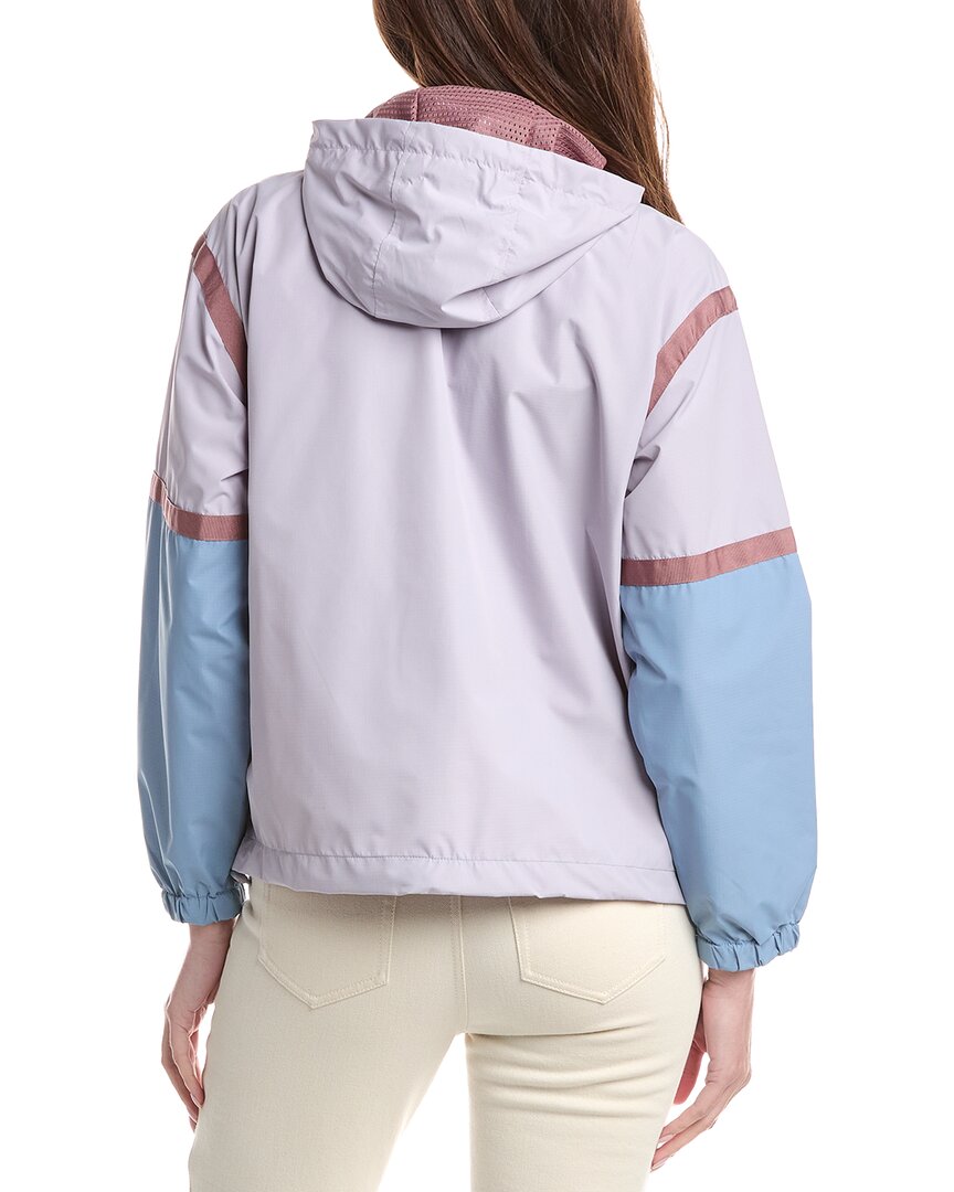 1/2-zip mechanical stretch woven ripstop top