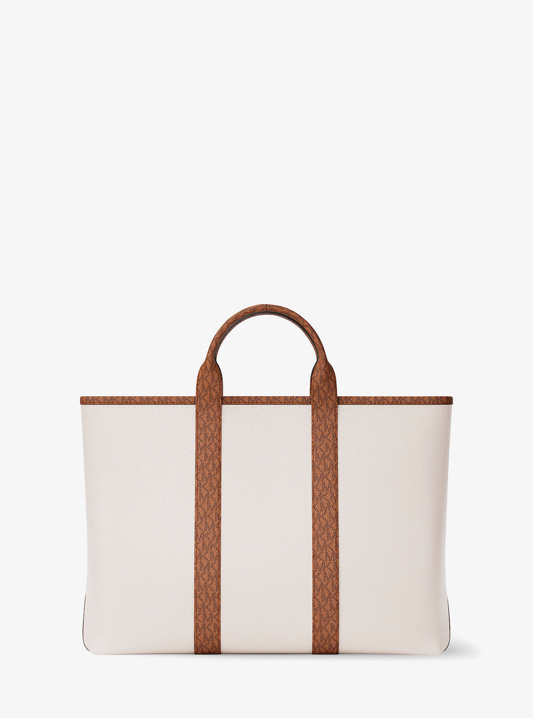 cooper medium pebbled leather and signature logo tote bag