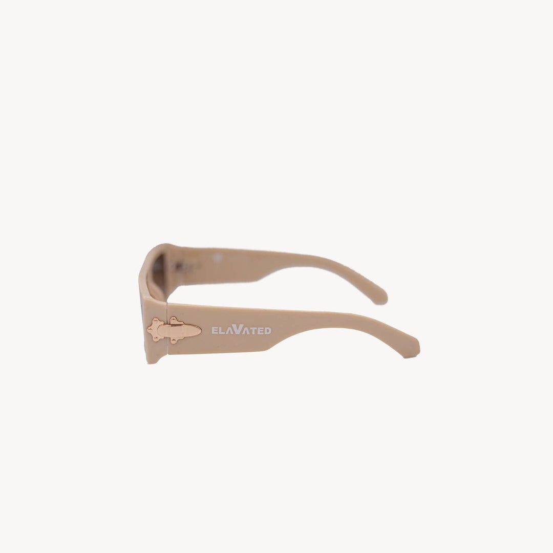 men's elavated sunglasses in sweet cream