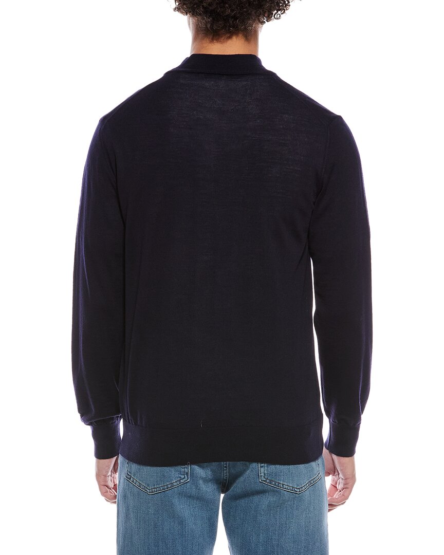 fine knit wool 1/2-zip pullover