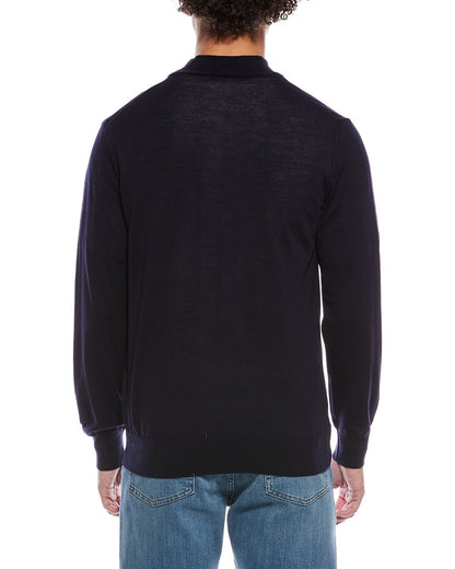 fine knit wool 1/2-zip pullover