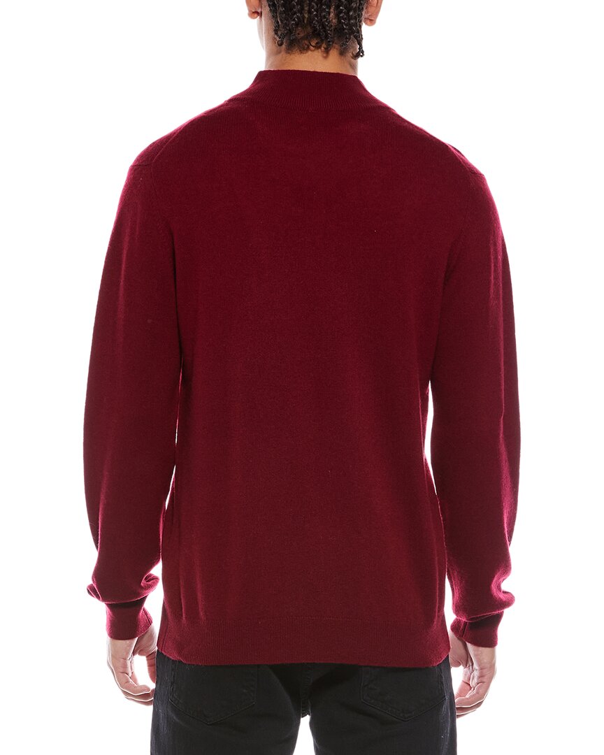 classic wool & cashmere-blend 1/4-zip mock sweater