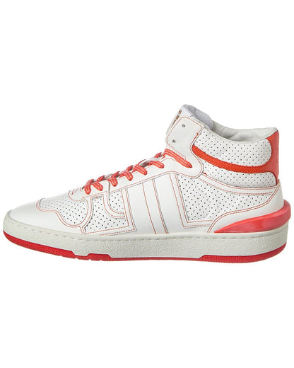 clay leather high-top sneaker