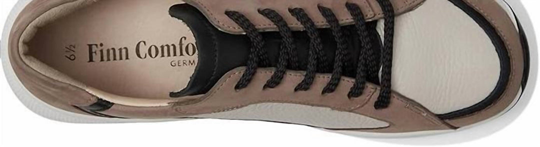 women's piccadilly round toe sneakers in grey/beige/mountain