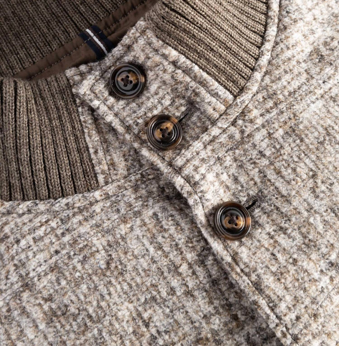 men's wermut waistcoat in olive glen check