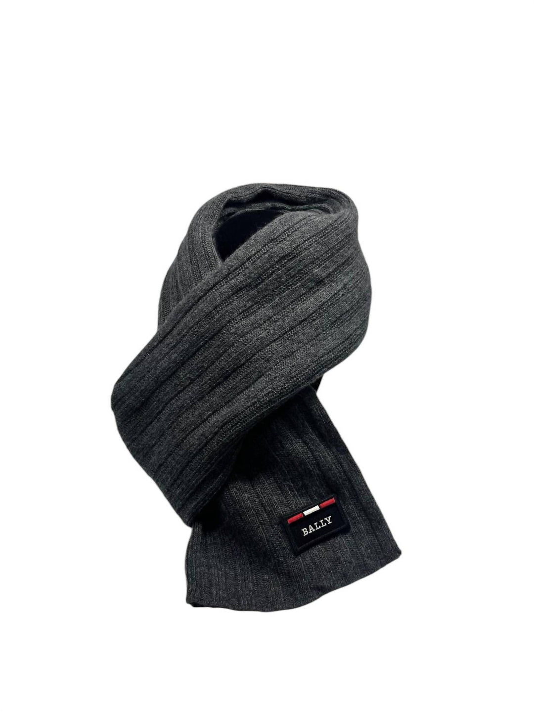 men's knit wool scarf in anthracite