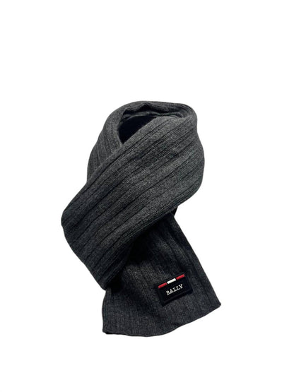 men's knit wool scarf in anthracite