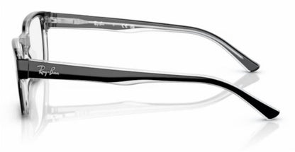 unisex rx5268 glasses in black crystal