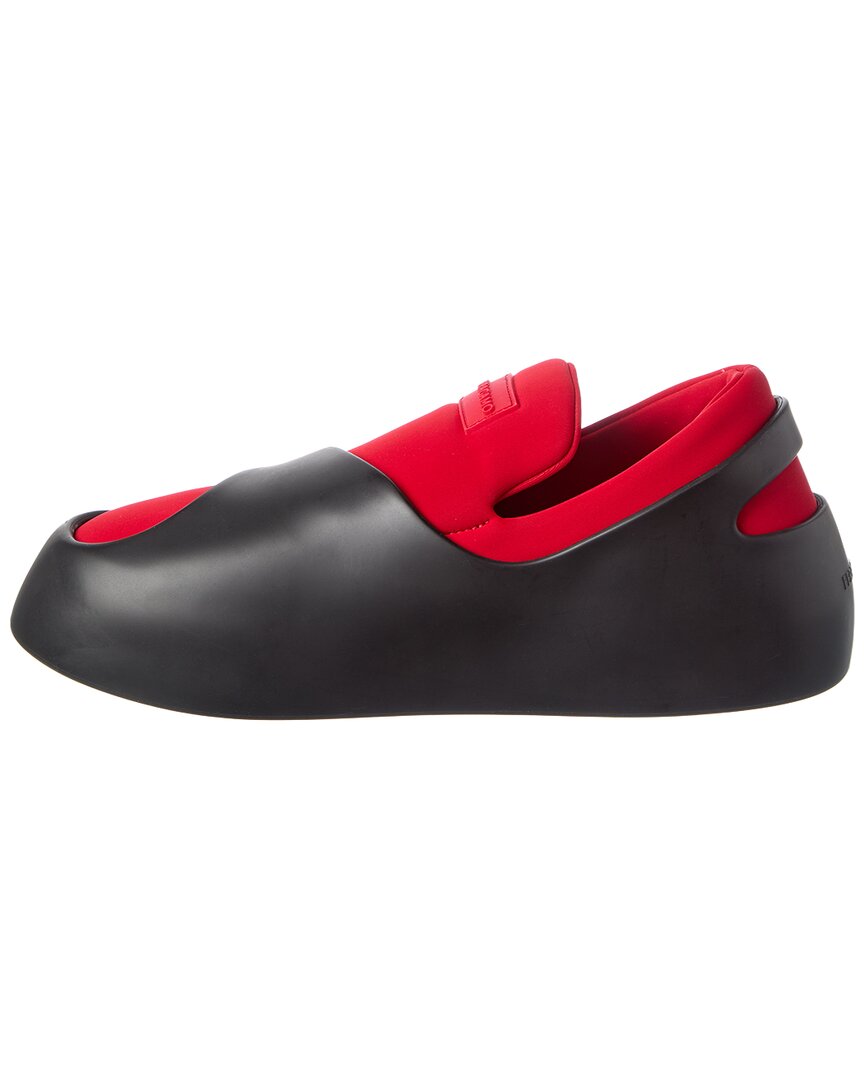 ferragamo leather & canvas sneaker
